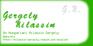 gergely milassin business card